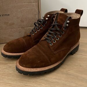 The Moto Boot in Snuff Weatherproof Suede